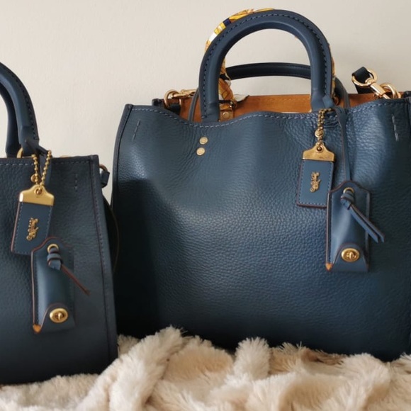 Coach Handbags - RARE COACH ROGUE 30 DARK DENIM | BRASS | 2ND GEN